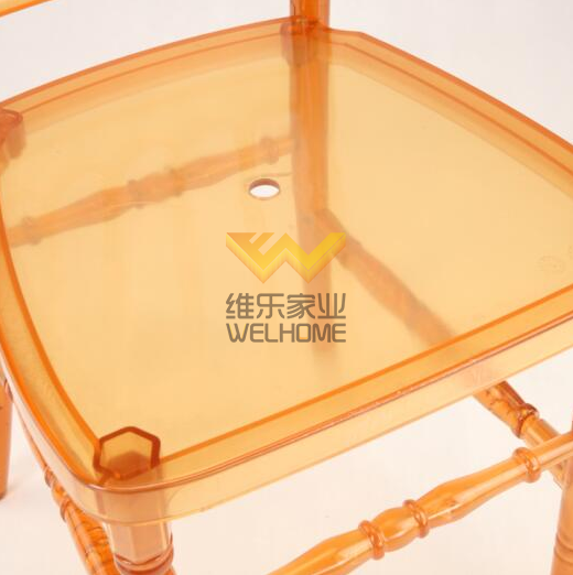 Orange resin plastic napoleon  chair for wedding/event